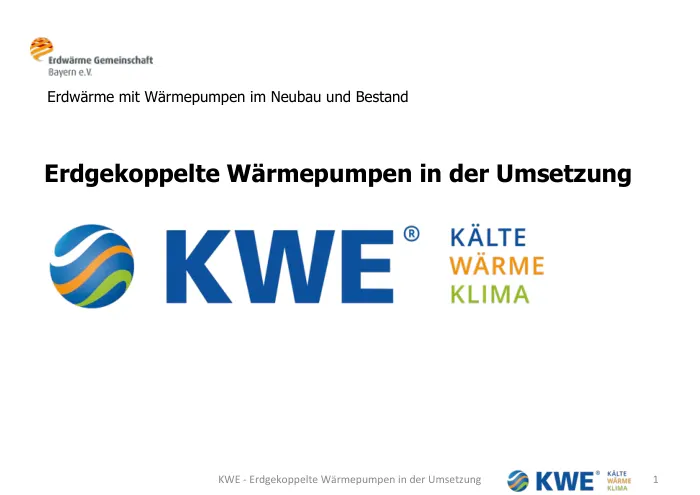 Titelseite: Erdgekoppelte Wärmepumpen in der Umsetzung